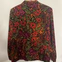 Blair Womens Zip Up Nylon Jacket Size Large Artsy Abstract Art to Wear Colorful Bold Photo 5