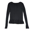 CAbi  Black Ruffle Party Cardi Cardigan Sweater Women's Size Large Photo 2