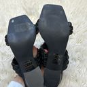 Anne Klein Anne Klien Black Block Heel Braided Sandals Photo 4