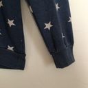 Alternative  BLUE AND WHITE STARS PULLOVER POCKET HOODIE SWEATER SWEATSHIRT TOP Photo 4