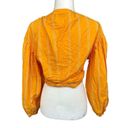 Wyatt Acler  Blouse Orange Cotton Puff Sleeve Wrap Top Size 10 Photo 2