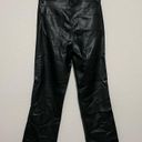 ZARA NWT  Black Faux Leather Straight Leg Pants Photo 7