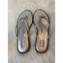 Naturalizer Naturalized “Liliana” Silver Metallic Embellished Flip Flops Sz 7.5M Womens Photo 7