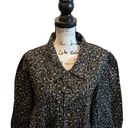 Denim & Co Floral Shirt Jean Jacket Black Tan 2X Shacket Pleated front oversized Photo 1