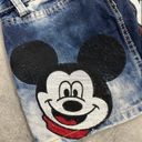 Y2k denim mini micro shirt with Mickey Mouse M Multiple Size M Photo 1