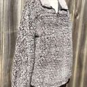 Thread and Supply  Large Sherpa Pullover Sweater Top Gray Zip Fleece Lazy Sunday Photo 5