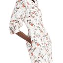 INC  International Concepts White Floral Eyelet Puff Sleeves Shirt Dress Size 14 Photo 1