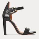 Ralph Lauren Collection Darcia Calfskin Sandal heels Sz 37.5 black Photo 0