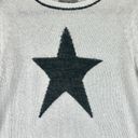 Wooden Ships Metallic Star Crew Sweater Size S/M Wool Mohair Blend Grey Photo 3