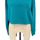 Balance Athletica  The Essence Cropped Sweatshirt Marine Teal Size Medium Photo 5