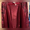 Delicates Sophia By  Woman Size 2x Sexy Burgundy Kimono Robe Silky Photo 2
