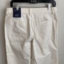 Gap  High Rise Wide Leg Crop Jeans Ivory Striped Photo 7