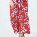 Gibson  Look Cropped Wide Leg Belted Pants in Red Print, Size XL New in Packaging Photo 1