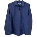 Foxcroft  Blue Long Sleeve No-iron Button Down Shirt Photo 0