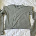 Missguided  Grey Long Sleeve Corset Terrycloth Sweatshirt Pullover Sweater size 4 Photo 4