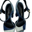 Dolce & Gabbana Dolce & Gabban Patchwork Denim Sandals Adjustable Strap Blue Size 37.5 Photo 5