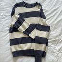 Brandy Melville Navy and White Striped Knit Sweater Photo 2