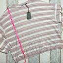 ALLSAINTS  Cassia Baby Pink Striped Slouchy Sweater Women’s Large Photo 5