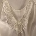 Vintage Dentelle Satin Nightgown Slip in White Photo 3