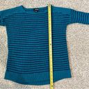 a.n.a A New Approach Teal and Navy Knit Striped Sweater Size Petite Small Photo 2