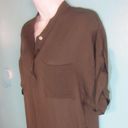 Haute Hippie  Lightweight Unlined Brown Silk Shirt Dress Size S Photo 10