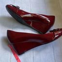 Ruby  & Bloom patent leather red wedges. Photo 9