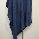 Sejour Silk Blend Blue Heather Knit Poncho Women’s Sweater Size 1X Photo 2