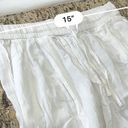 Gap NEW  Crinkle wide leg optic white linen pull on drawstring pants Size Medium Photo 5