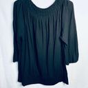 Fashion Bug  Black 3/4 Sleeve Pleated Blouse XL Photo 1