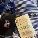 FootJoy NWT  Periwinkle Blue Striped The Players Championship Polo - size S Photo 2