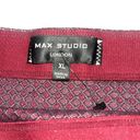 Max Studio  London XL Midi Metallic Pink Patterned Skirt Ruffle Hem Photo 8