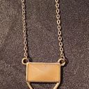 American Eagle Y2K  Yellow Citrine Crystal Triangle Necklace Photo 3