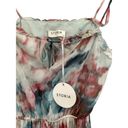 Storia  Watercolor Floral Midi Dress Blue White Pink Size Small Photo 5