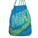 Nike  Heritage Gym Sac Drawstring Backpack in Teal Blue Neon Green Swoosh Logo Photo 2