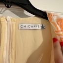 Chicways Orange Puff Sleeve Romper Photo 4