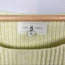 Lou & grey  Pale Yellow Round Neck Ribbed Knit Pullover Sweater M Photo 3