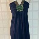 Boston Proper  beaded neckline halter mini tunic sundress size XS Photo 0