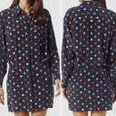 Equipment  Femme Blue Silk Claudette Star Printed Shirt Dress Sz 8 Photo 1