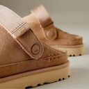 UGG NEW Anthropologie +  Goldenstar Suede Clogs in Chestnut Photo 3