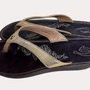Olukai  Womens Paniolo Wedge Flip Flops Shoes Gold 39 US 8 bf Photo 2