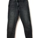 Alice + Olivia  Dark Amazing Asymmetrical Slim Straight Night Walk Raw Hem Jeans Photo 1