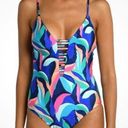 La Blanca NWOT  Painted Leaves One Piece Reversible Swimsuit Photo 0