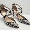 Unisa  Women’s Snake Print Black Cream Pointed Toe Stiletto High Heels Sz 9. B66 Photo 0