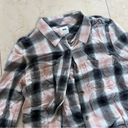 Vans  NWOT Pink & Black Checkered Flannel Sz Small Photo 2