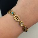 Gucci Authentic  Aged Tone Jeweled Bracelet Photo 0