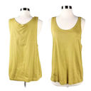 Giorgio Armani  Italian Relaxed Tank Top Yellow Cotton Mustard Scoop Neck Sm NWT Photo 6