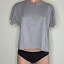 The Comfy  And Ready Crop Tee In Gray Size Small  Photo 2