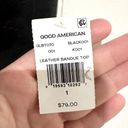 Good American NWT  Black Better than Leather Bandeau Top - Size 1 (Small) Photo 4