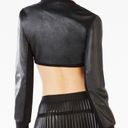 BCBGMAXAZRIA Faux Leather Crop Top Photo 2