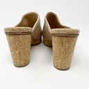 Vince  Wyatt Oatmeal Beige Tan Suede Cork Platform Open Toe Chunky Heels Shoes 6 Photo 8